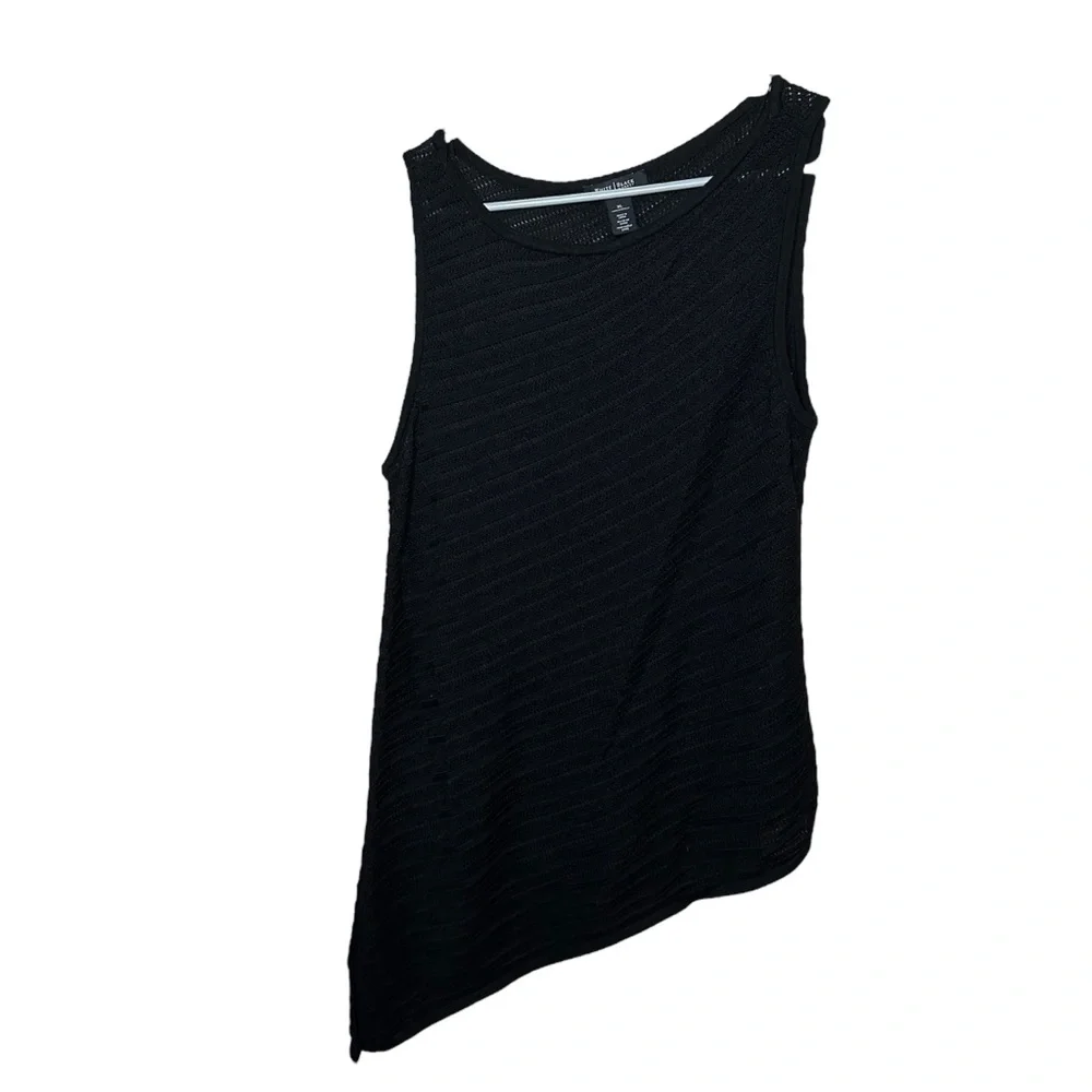 White House Black Market Black Asymmetrical Swimsuit Cover XL - Picture 1 of 6